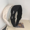 Women's Casual Simple Style Solid Color Cloth Sequins Handmade Pearl Hair Band