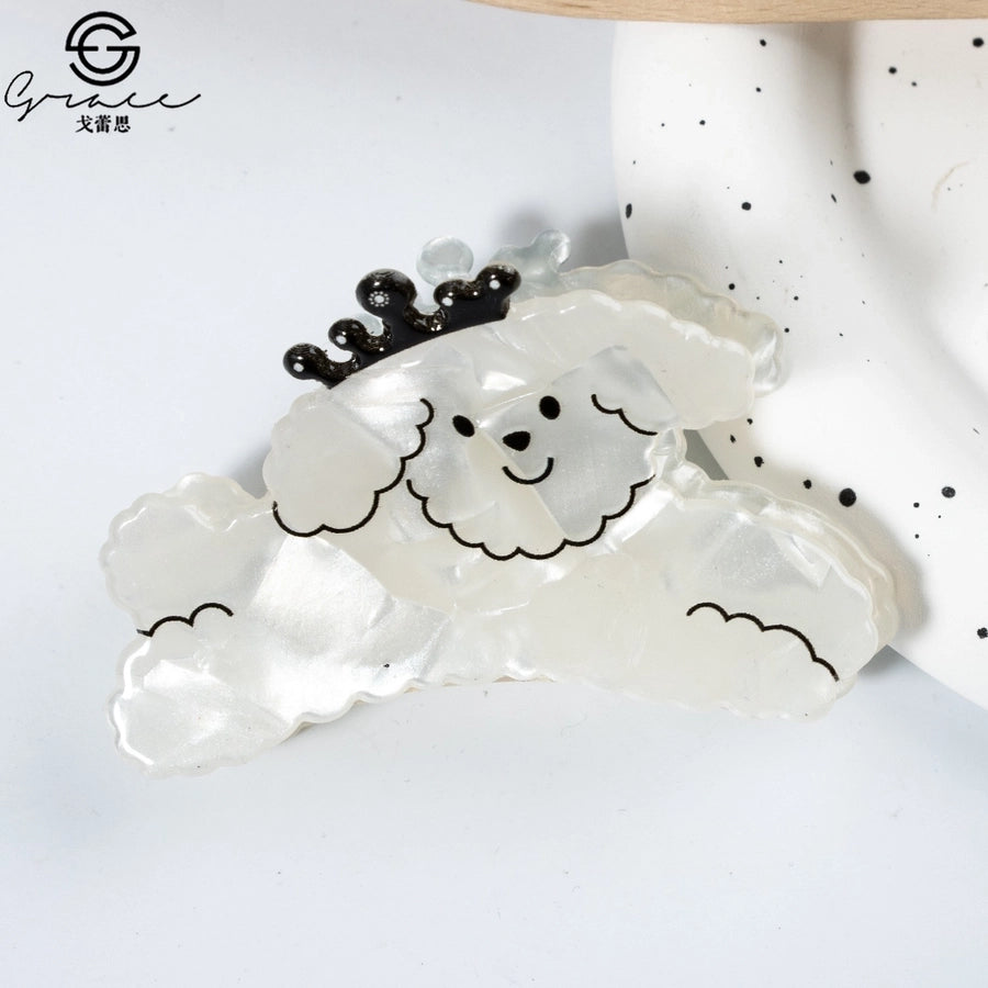 simple style dog crown pvc hair claws 1 piece