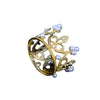 Women's Simple Style Crown Alloy Inlay Rhinestones Pearl Crown