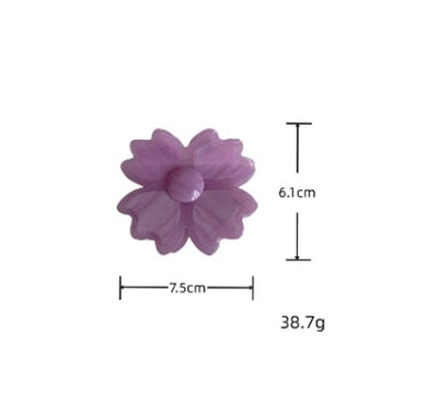 Women's Elegant Streetwear Flower Acetic acid sheets Hair Claws