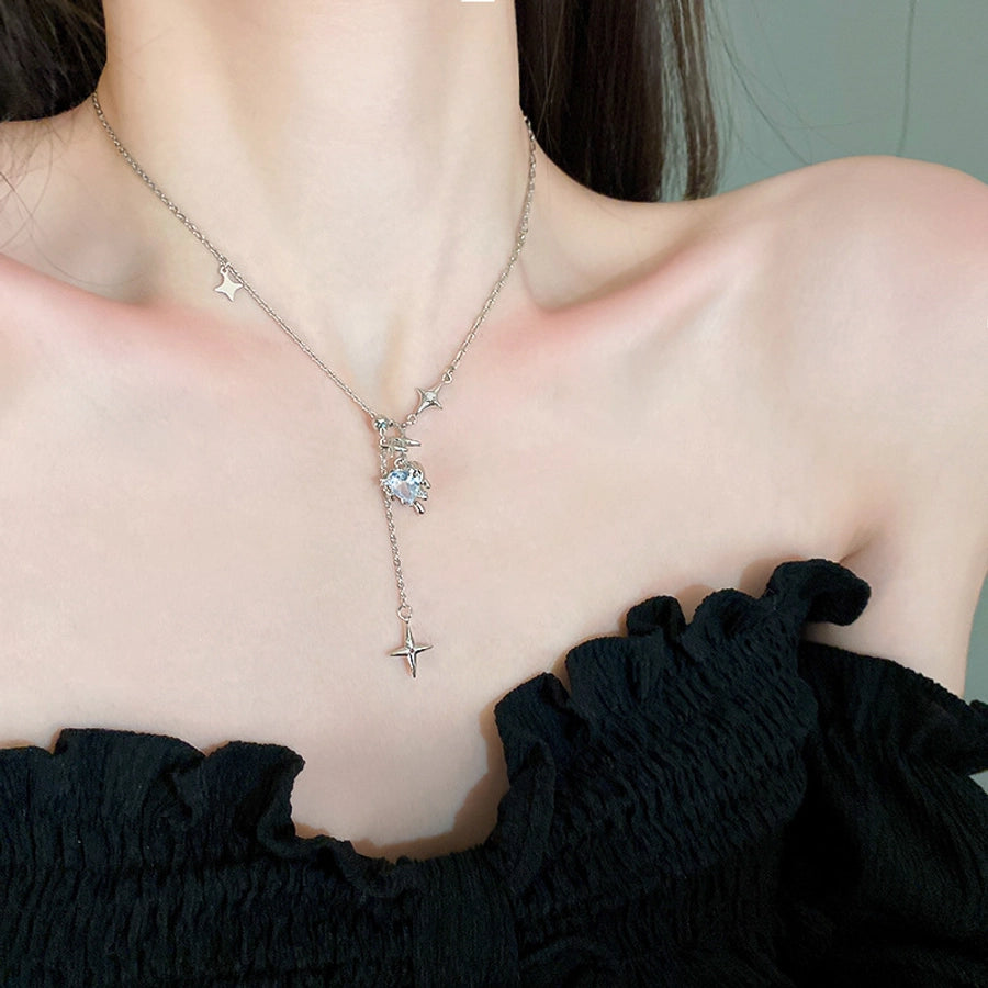 Copper Plating Heart Shape Pendant Necklace