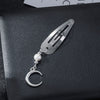 Women's IG Style Shiny Moon Bow Knot Rhinestone Pearl Inlay Rhinestones Hair Clip
