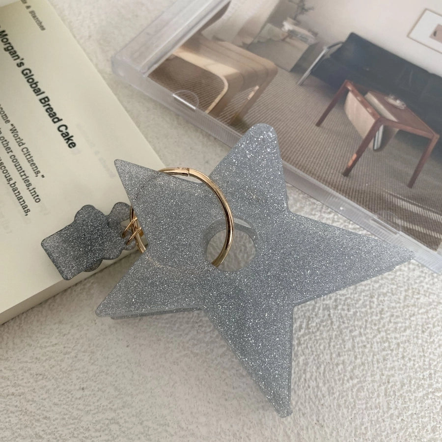 simple style star acetic acid sheets hair claws