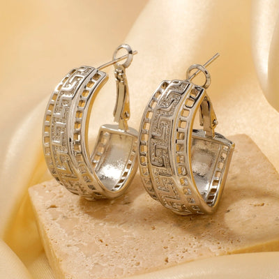 1 Pair Elegant Lady Shiny Geometric Inlay Copper Zircon K Gold Plated Rhodium Plated Earrings