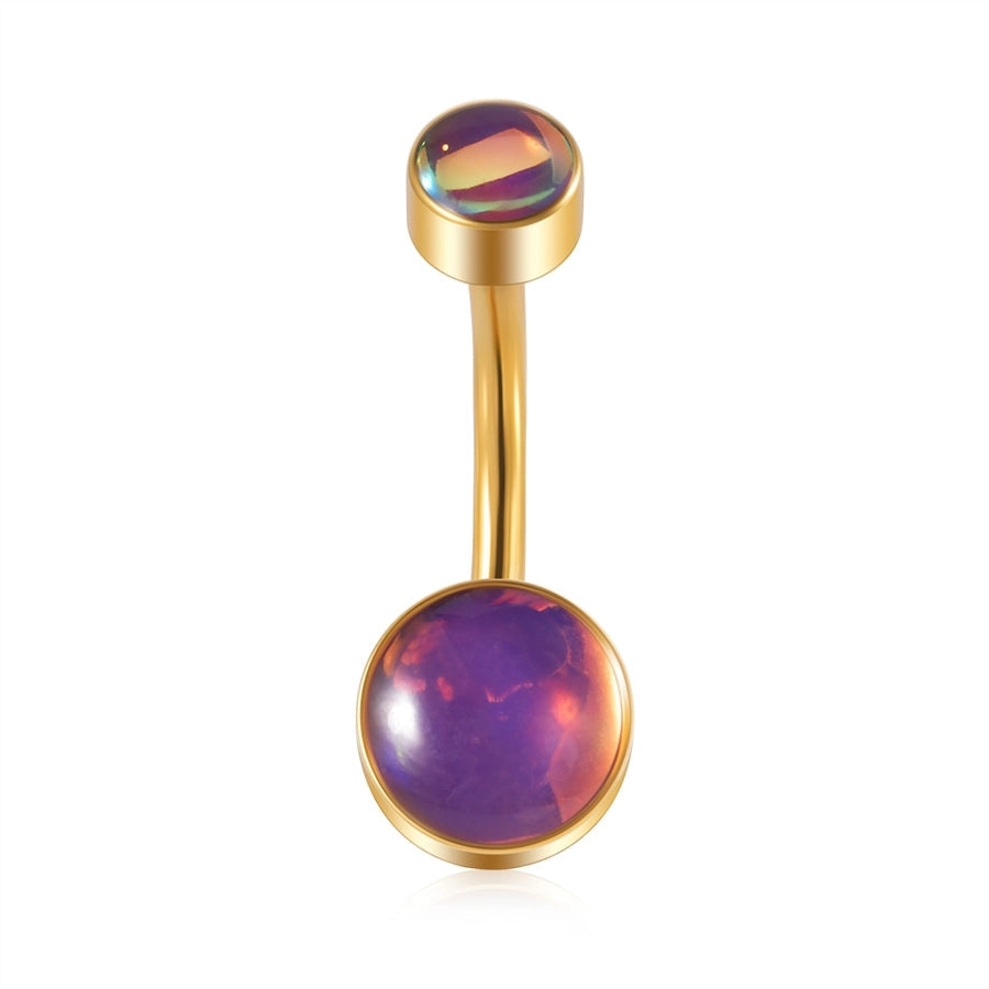 1 Piece Belly Rings Casual Elegant Vacation Geometric 304 Stainless Steel Plating Resin 18K Gold Plated
