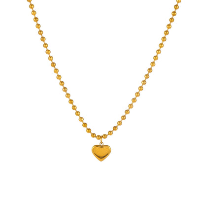 Stainless Steel Shell Peach Heart Bracelet Ornament Trendy Heart Titanium Steel No Fading Necklace Three Heart Bracelet Jewelry