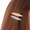 women's streetwear oval metal plating hair clip