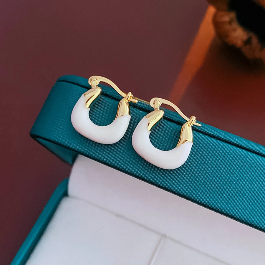 1 Pair Basic U Shape Plating Copper Earrings