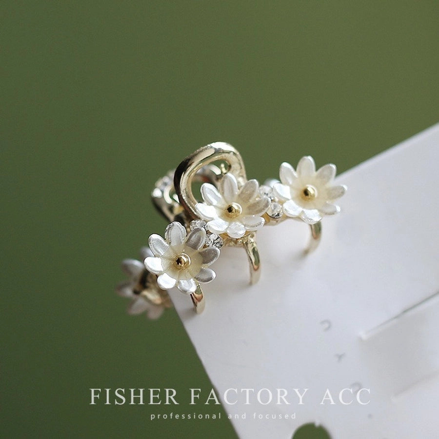 fashion flower bow knot alloy plating inlay rhinestones pearl hair claws 1 piece