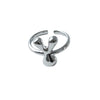 Copper Brass 18K Gold Plated Letter Open Rings