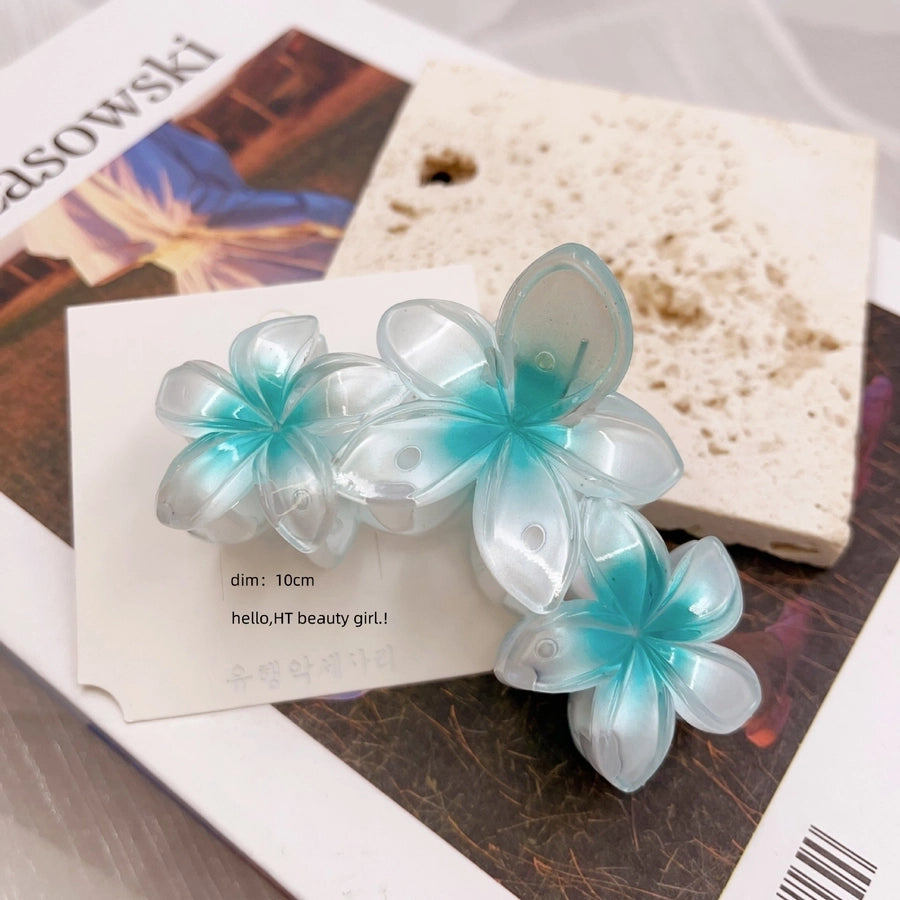 Women's Sweet Flower Plastic Stoving Varnish Hair Claws