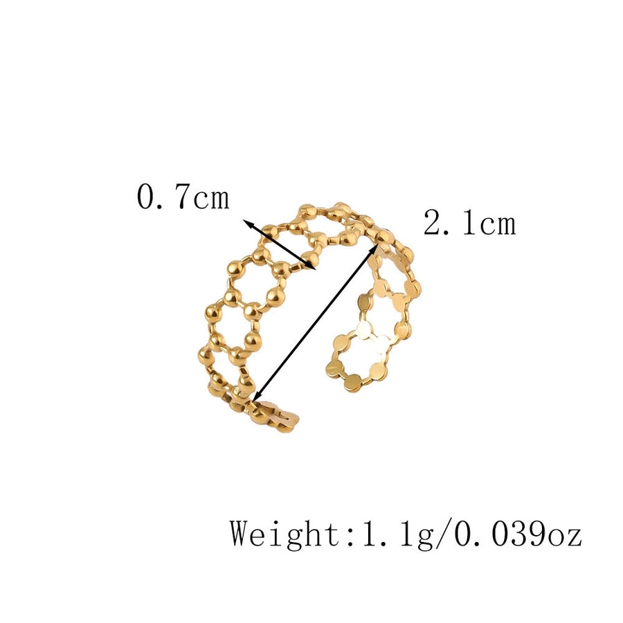 Jewelry Elegant Geometric Simple Titanium Steel Open Rings