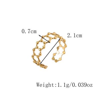 Jewelry Elegant Geometric Simple Titanium Steel Open Rings