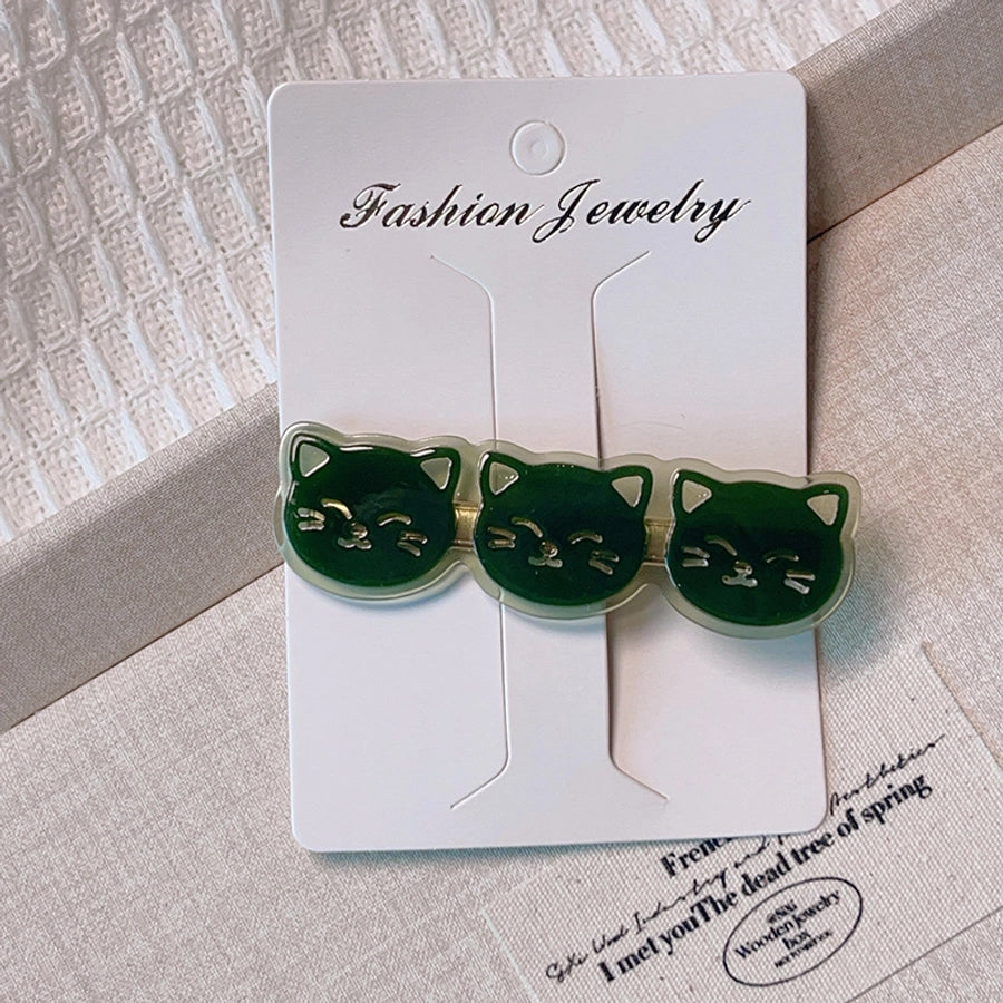 Women's Cartoon Style Cat Acetic acid sheets Hair Clip