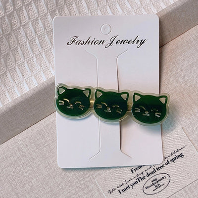 Women's Cartoon Style Cat Acetic acid sheets Hair Clip