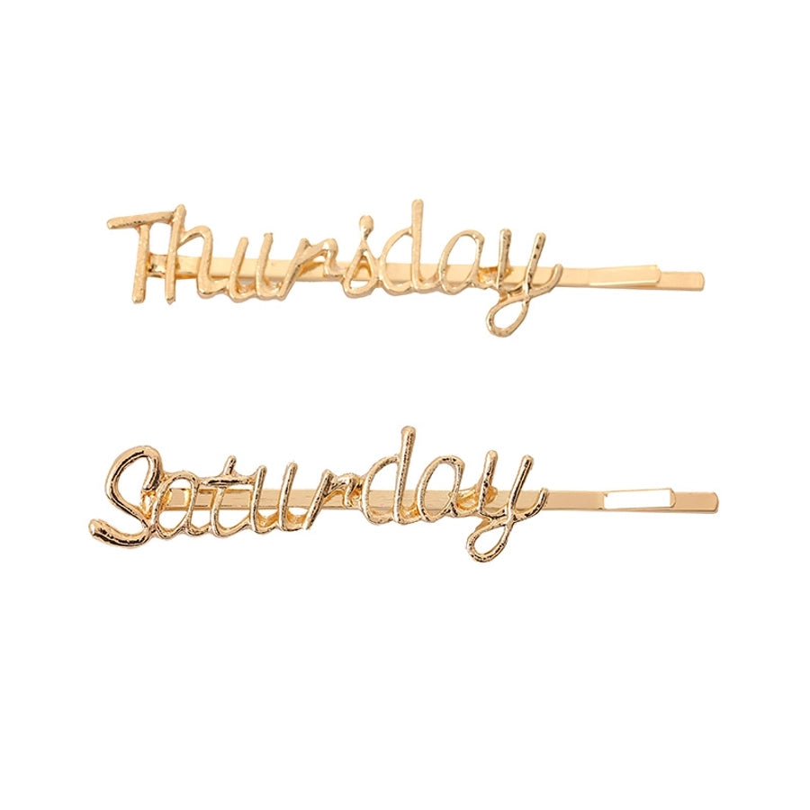 Women's IG Style Korean Style Letter Alloy Plating Hair Clip