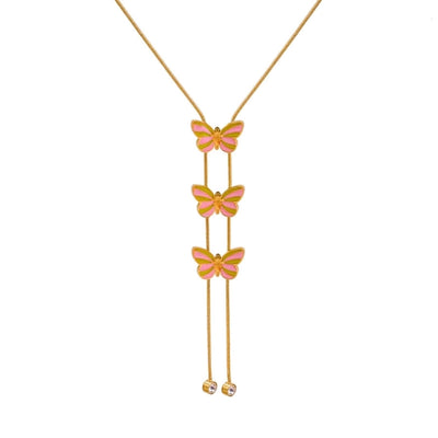 Jewelry Sweet Simple Style Bow Knot Titanium Steel Plating Necklace