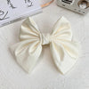 preppy style bow knot cloth hair clip 1 piece