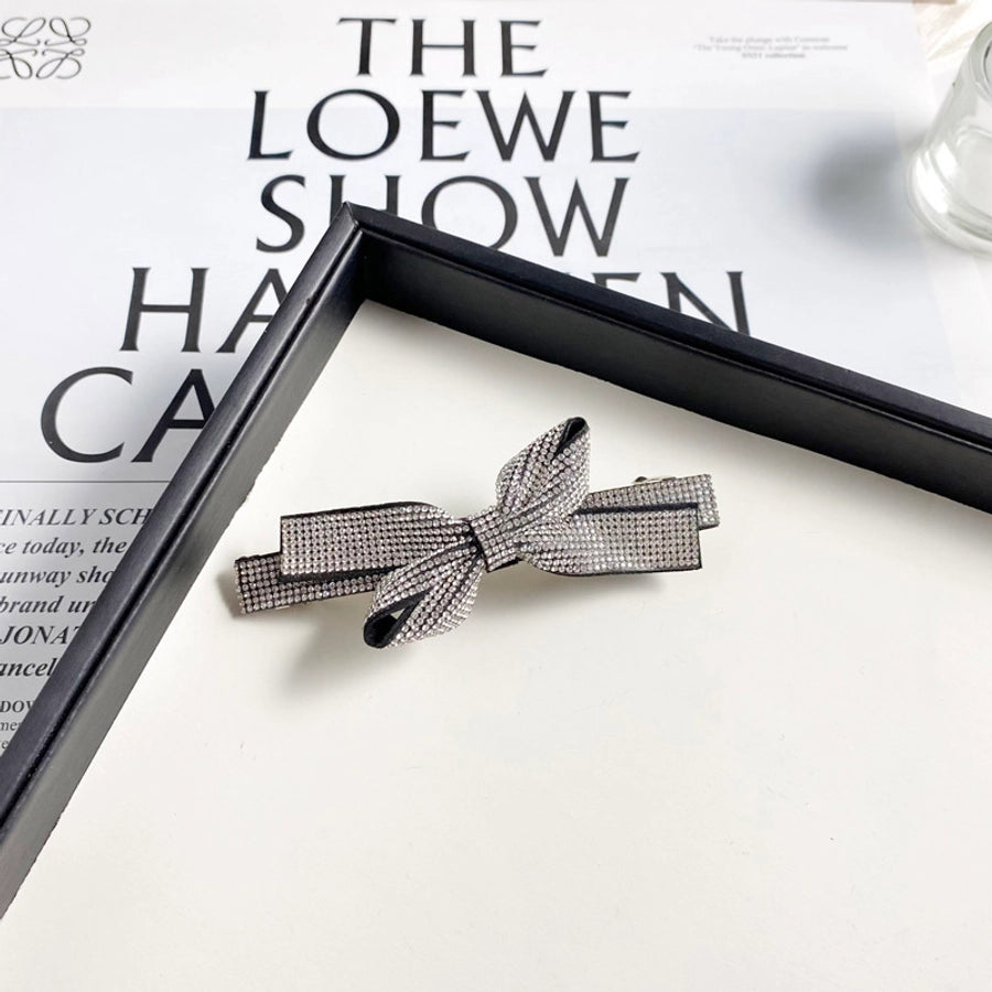 Elegant Sweet Women's Bow Knot Rhinestone Hair Clip