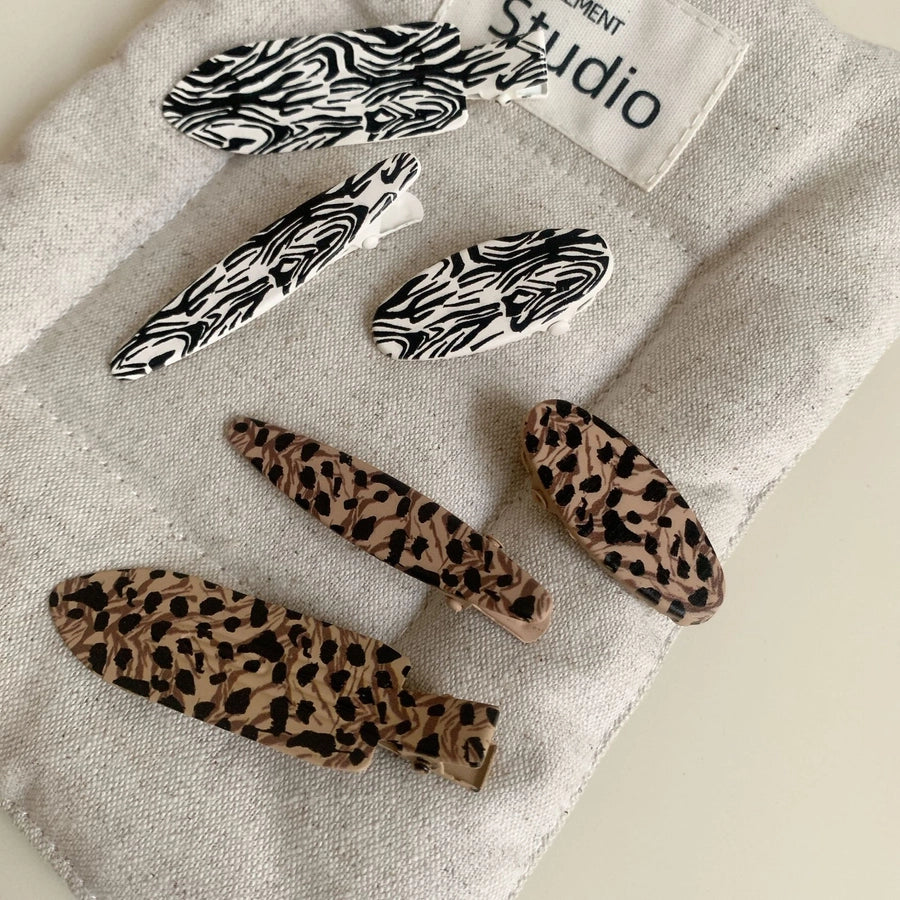 Women's Simple Style Commute Leopard Metal Hair Clip