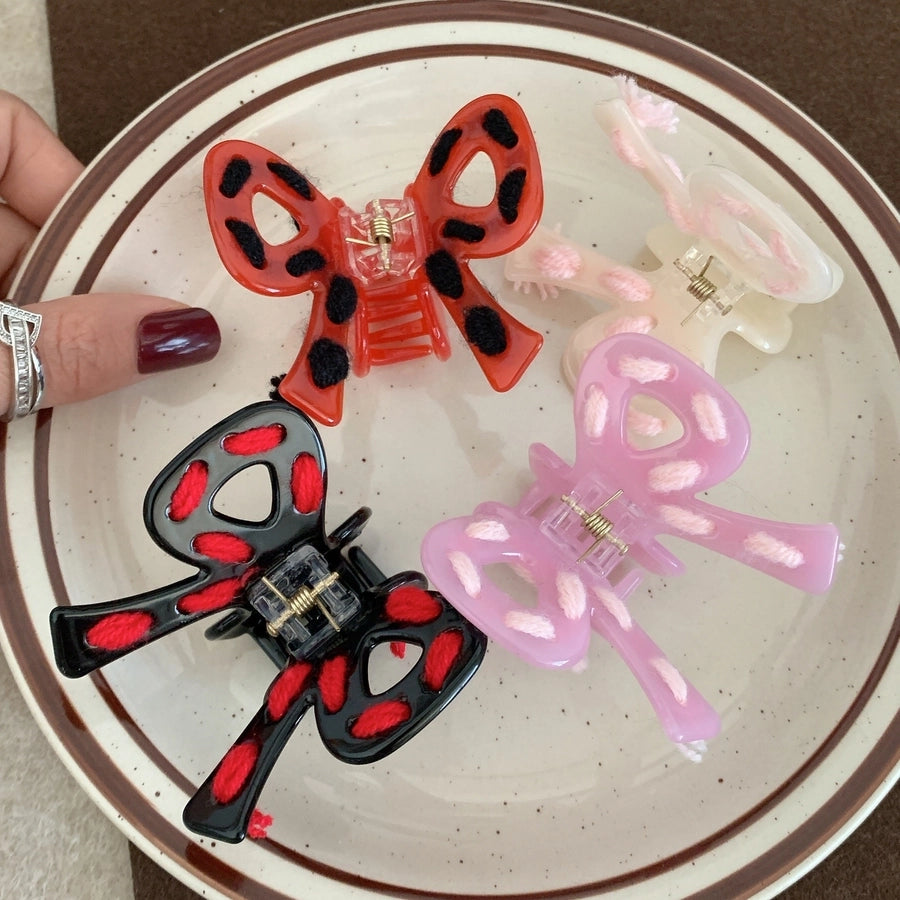 Women's Cute Sweet Bow Knot Acetic acid sheets Hair Claws
