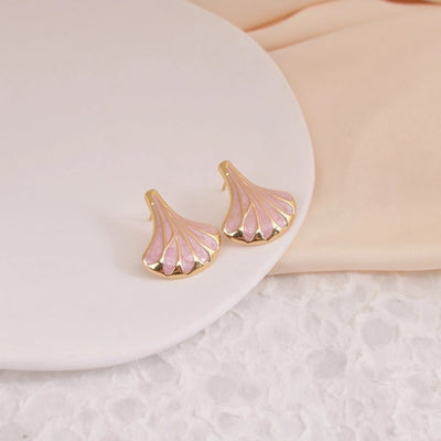 1 Pair Retro Romantic Simple Style Sector 304 Stainless Steel Ear Studs