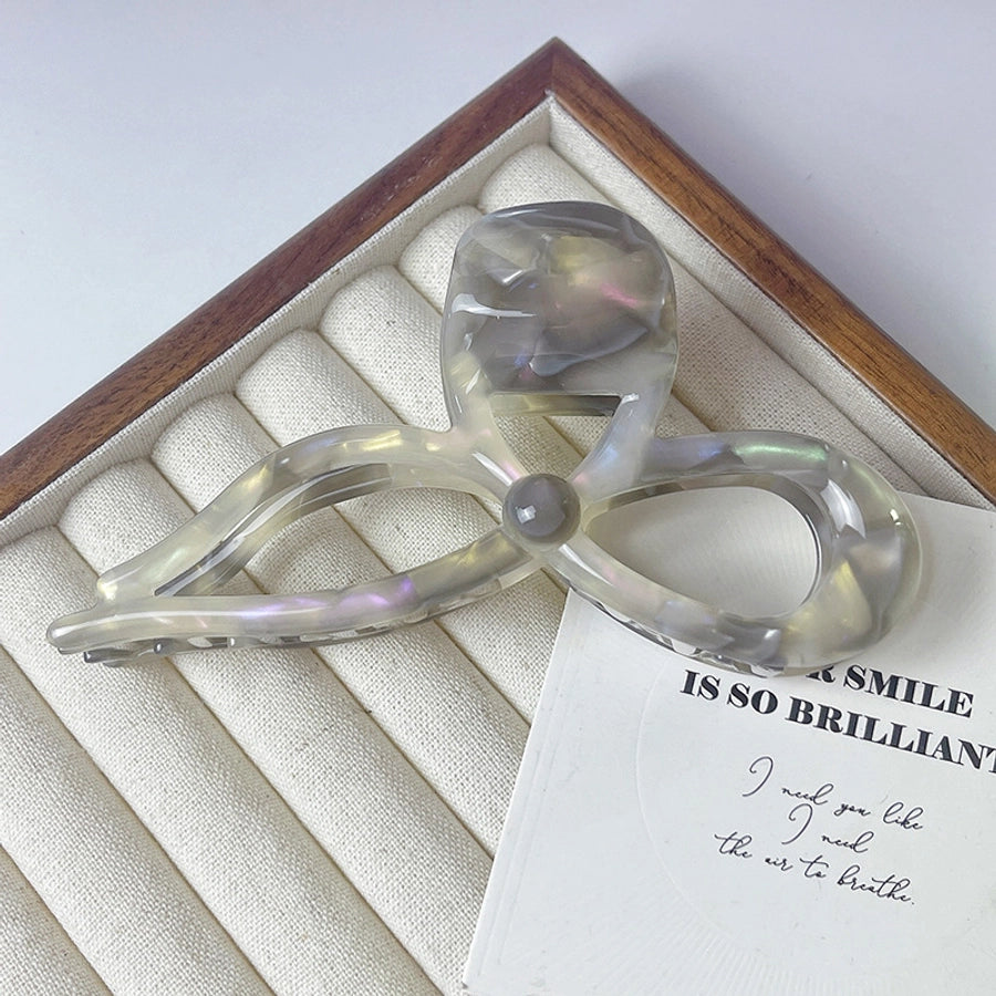 Super Fairy ~ Three-dimensional Bow Acetic Acid Grab Clip Temperament Gentle Ribbon Hairpin Sweet Large Shark Clip Women's Hair Accessories