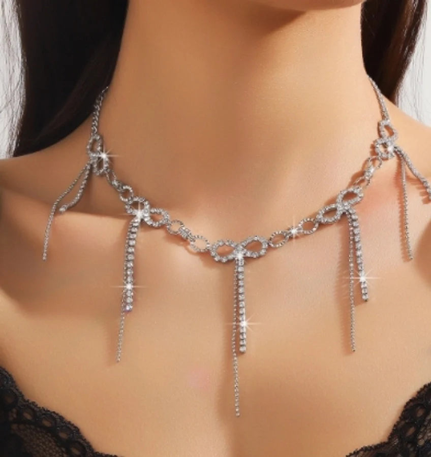 Copper Plating Bow Knot Necklace