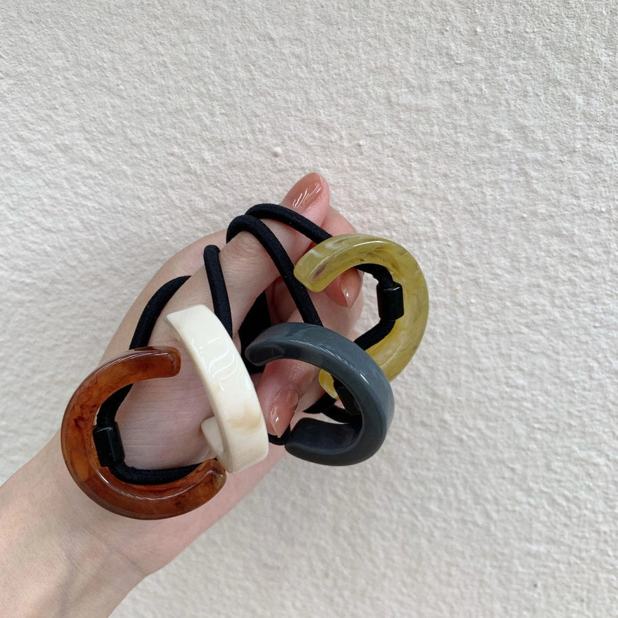 Women's Simple Style U Shape Nylon Resin Acetic acid sheets Hair Tie