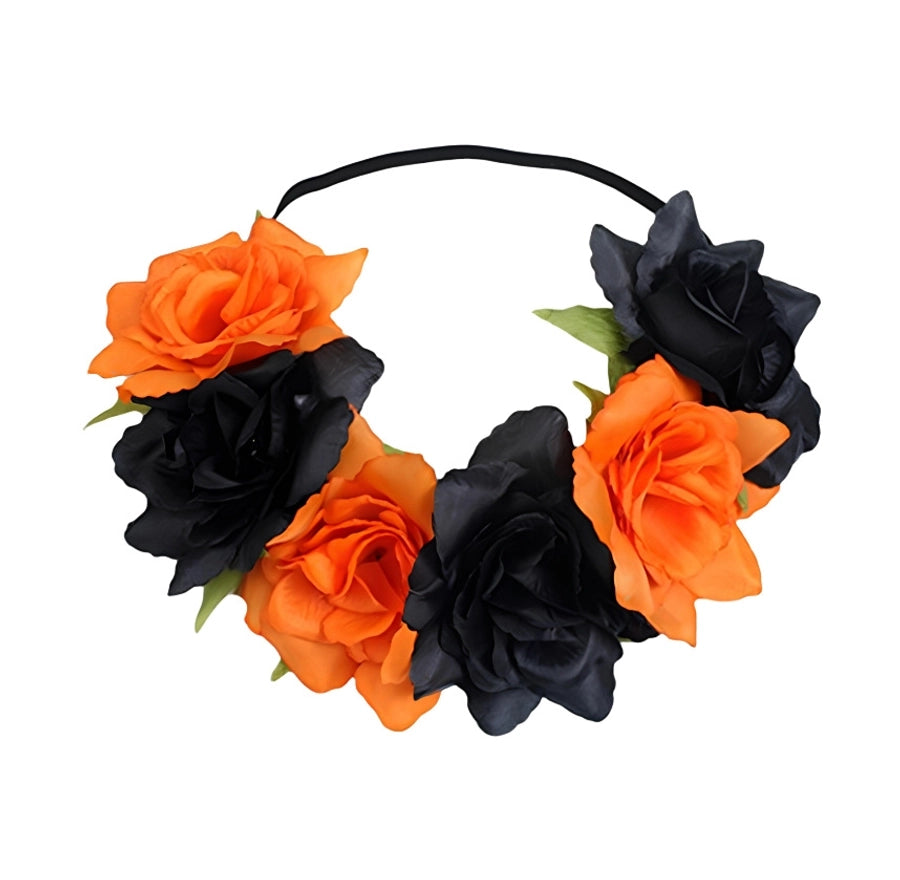 velvet rose wreath hair band silk cloth rose headband seaside holiday headdress children's photo hair accessories