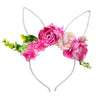 simple style bunny ears cloth flowers hair band 1 piece