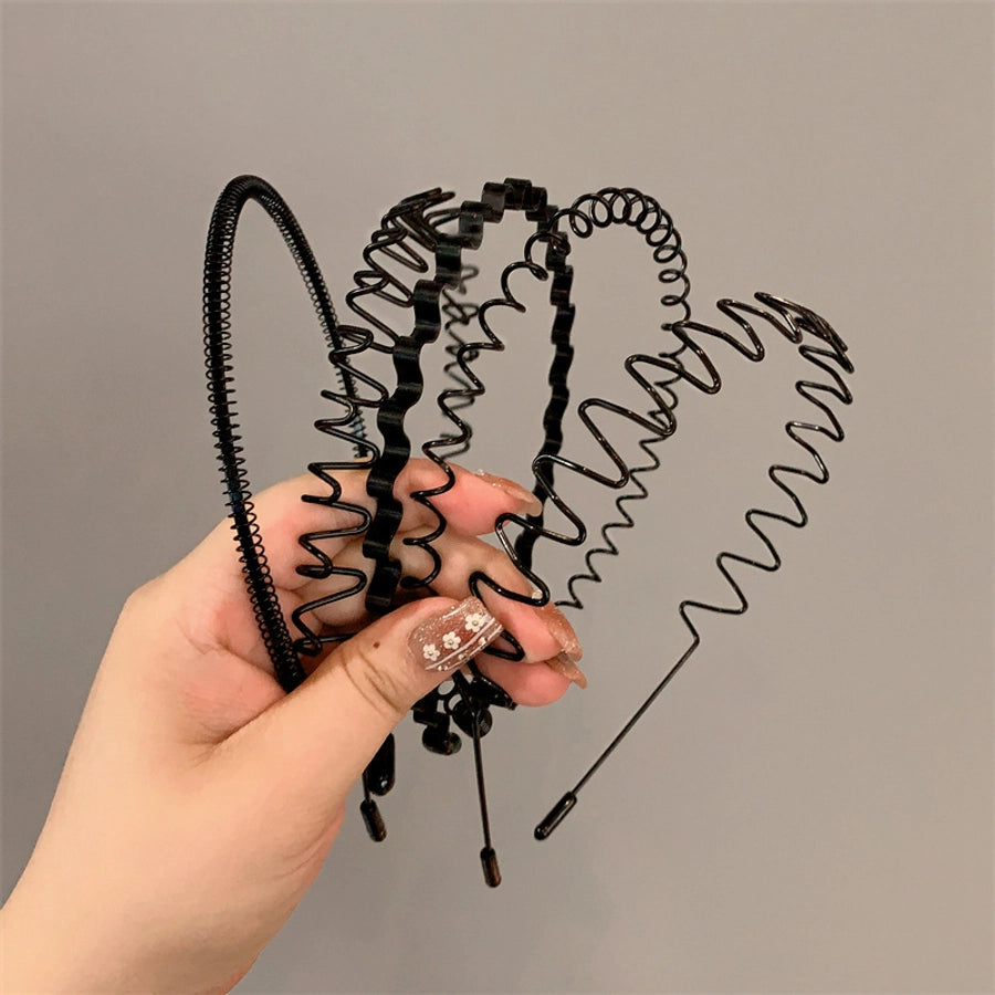 simple style solid color metal hair band