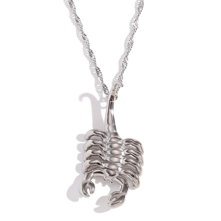 Jewelry Hip-Hop Simple Style Scorpion 304 Stainless Steel Titanium Steel 18K Gold Plated Earrings Necklace