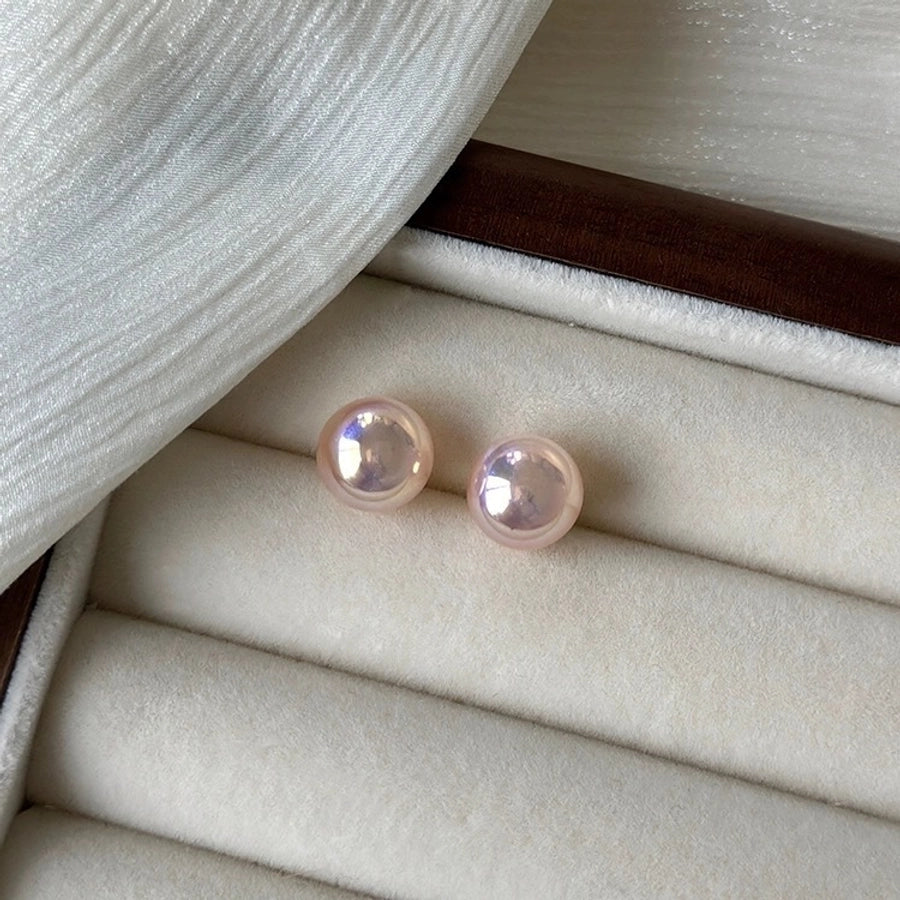 Pink Mermaid Ji Pearl Earrings  New Trendy Niche Design Sense Earrings Light Luxury Internet Celebrity Fashion Earrings