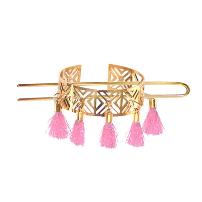 Women's Retro Geometric Metal Tassel Plating Hairpin