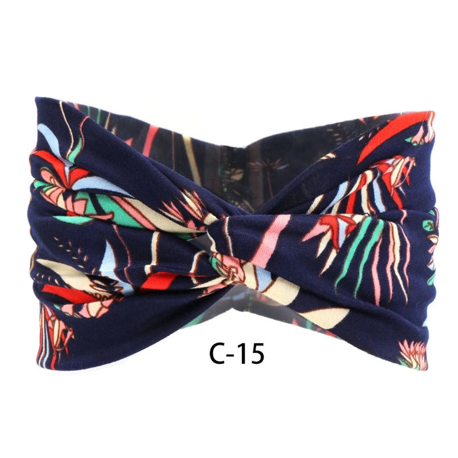 elegant streetwear plaid leopard cloth hair band