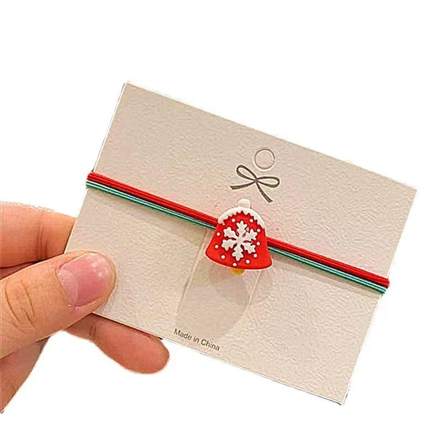 Christmas Cute Women's Christmas Tree Santa Claus Snowman Plastic Hair Tie