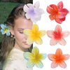 colorful egg flower hairpin flower gripper retro women's side gripper half gripper back head shark clip