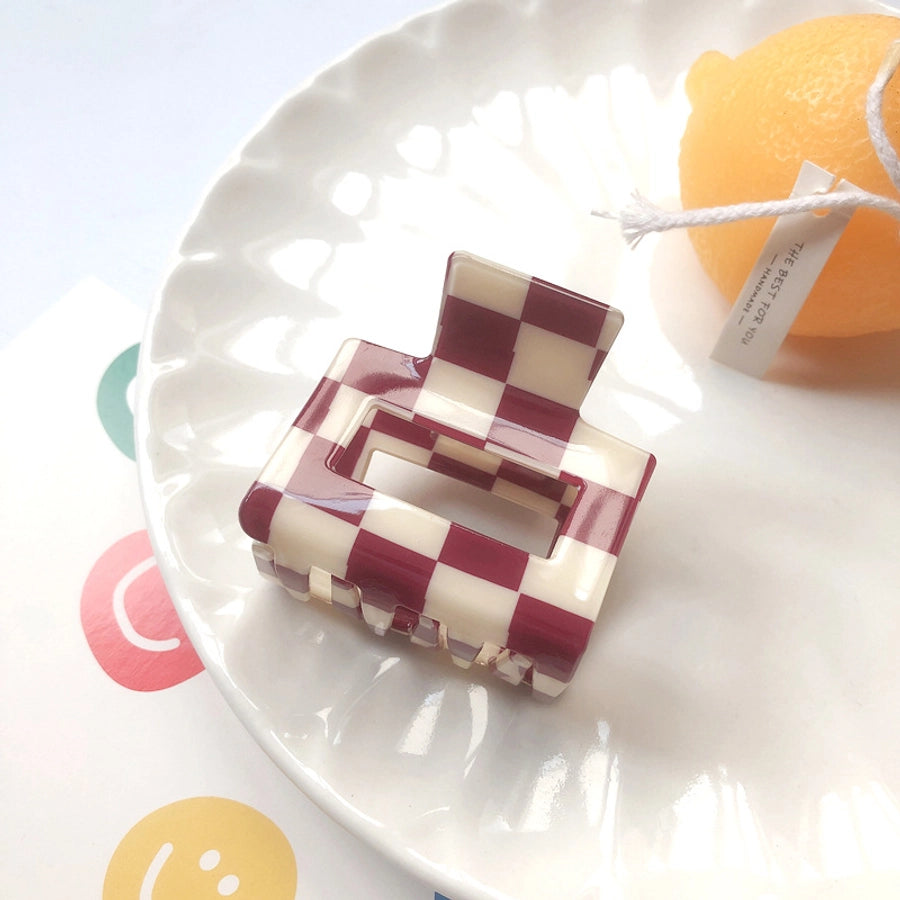 simple style lattice pvc hollow out hair claws