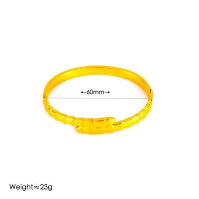 Vintage Style Simple Style Geometric 304 Stainless Steel Bangle In Bulk