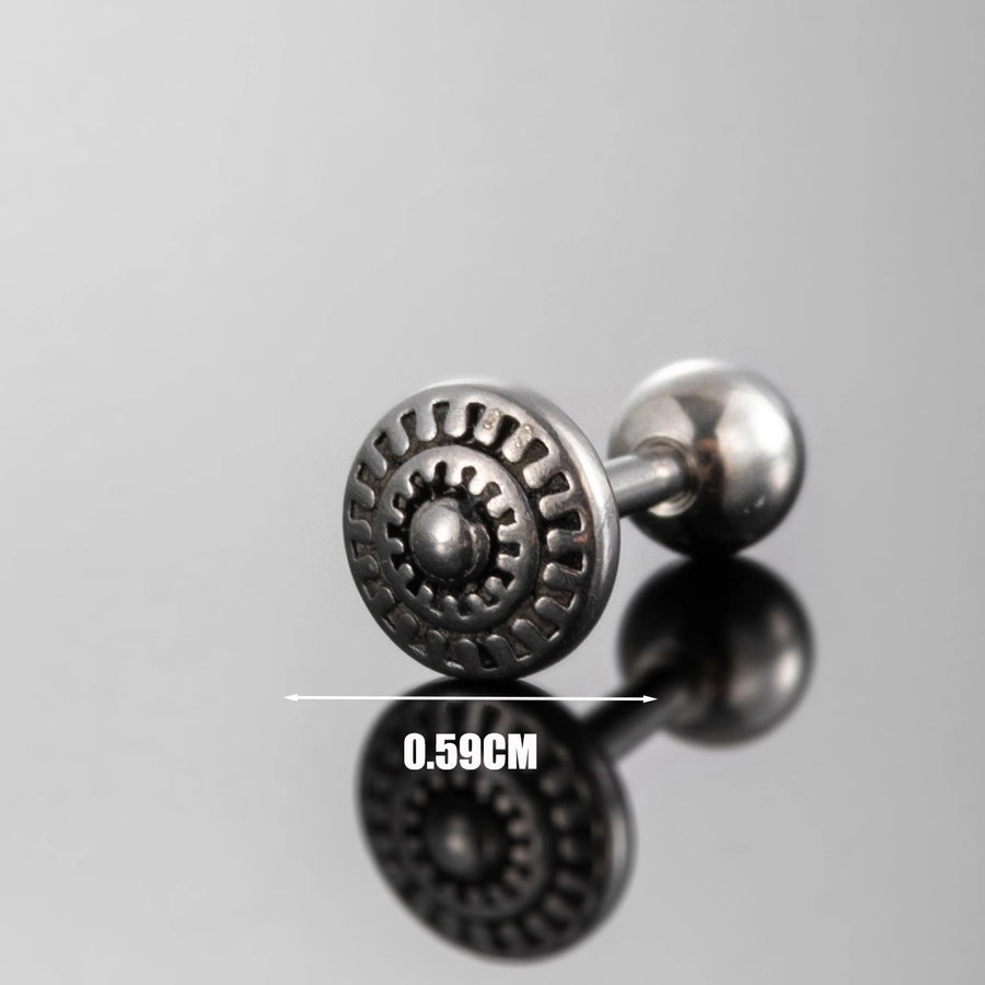 1 Piece IG Style Classic Style Cool Style Geometric Round 316 Stainless Steel  Ear Studs