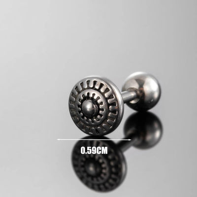 1 Piece IG Style Classic Style Cool Style Geometric Round 316 Stainless Steel  Ear Studs