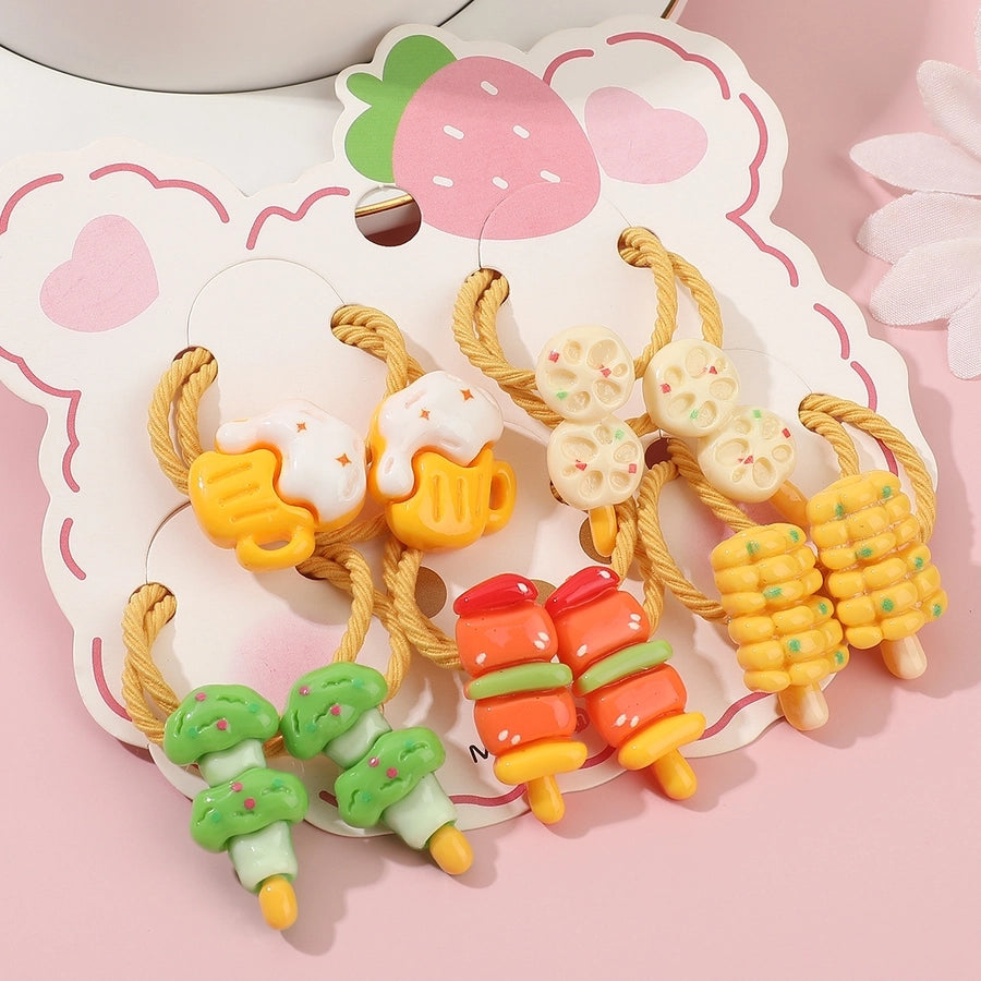 Kid'S Cute Vegetable Resin Hair Tie