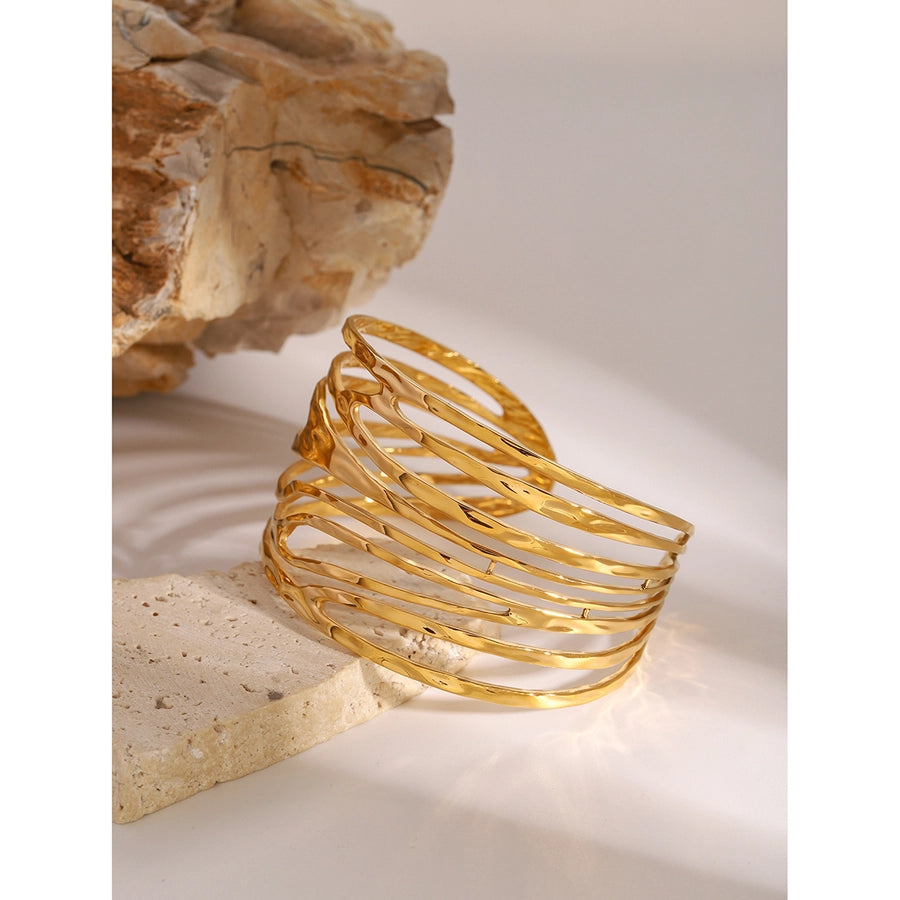 Simple Style Classic Style Geometric 304 Stainless Steel Bangle In Bulk