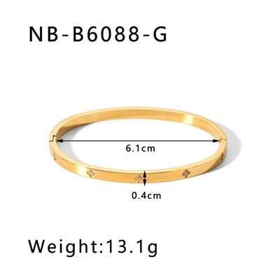 IG Style Simple Style Geometric 304 Stainless Steel Bangle In Bulk