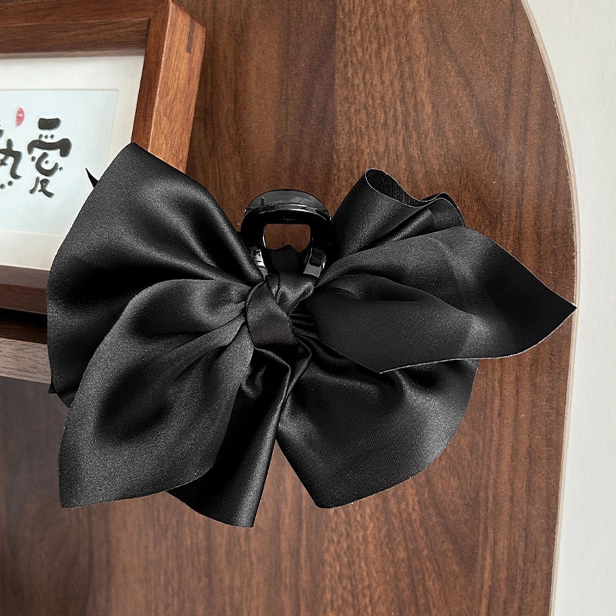 Escape Princess Headwear ~ Satin Big Bow Grab Clip Shark Clip Back Head Hair Korean Grab Clip Ins Clip