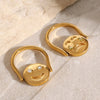 Jewelry Hip-Hop Simple Style Artistic Smile Face 304 Stainless Steel Rings