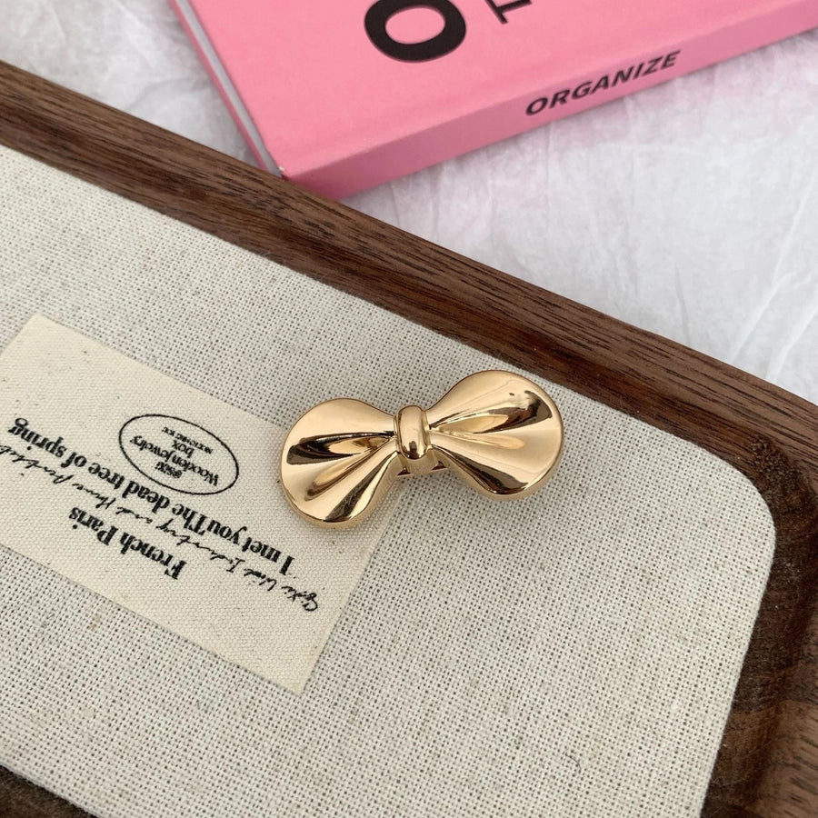 Women's Sweet Simple Style Bow Knot Metal Hair Clip