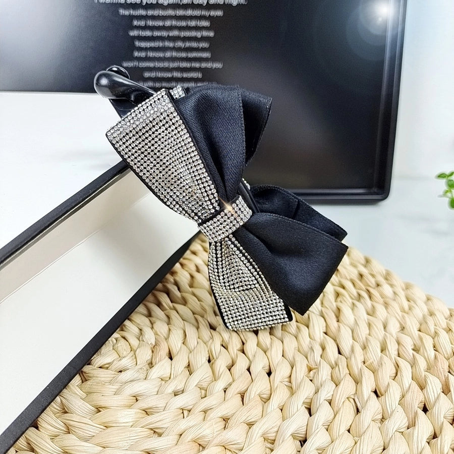 Women's Simple Style Classic Style Bow Knot Rhinestone Inlay Rhinestones Hair Clip