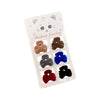 simple style solid color flocking hair claws
